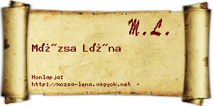 Mózsa Léna névjegykártya
